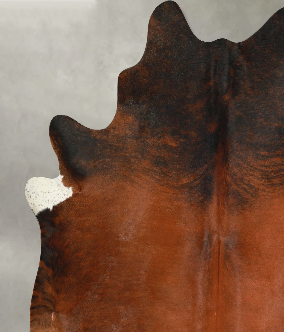 Medium Brindle X-Large Brazilian Cowhide Rug 7'5"H x 6'8"W #A49285 by