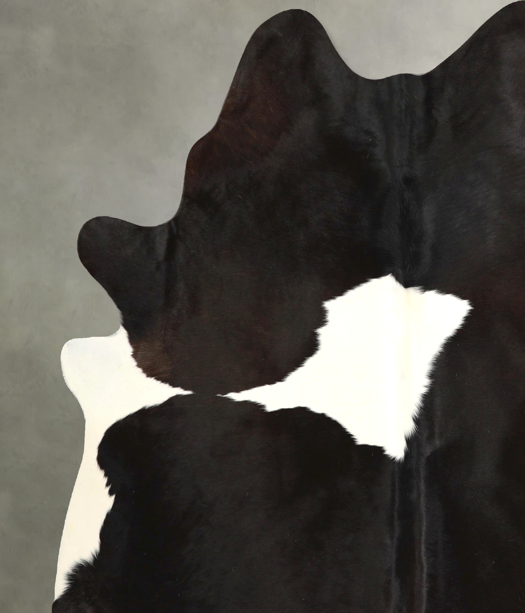 Black and White X-Large Brazilian Cowhide Rug 7'4"H x 6'4"W #A49455 by