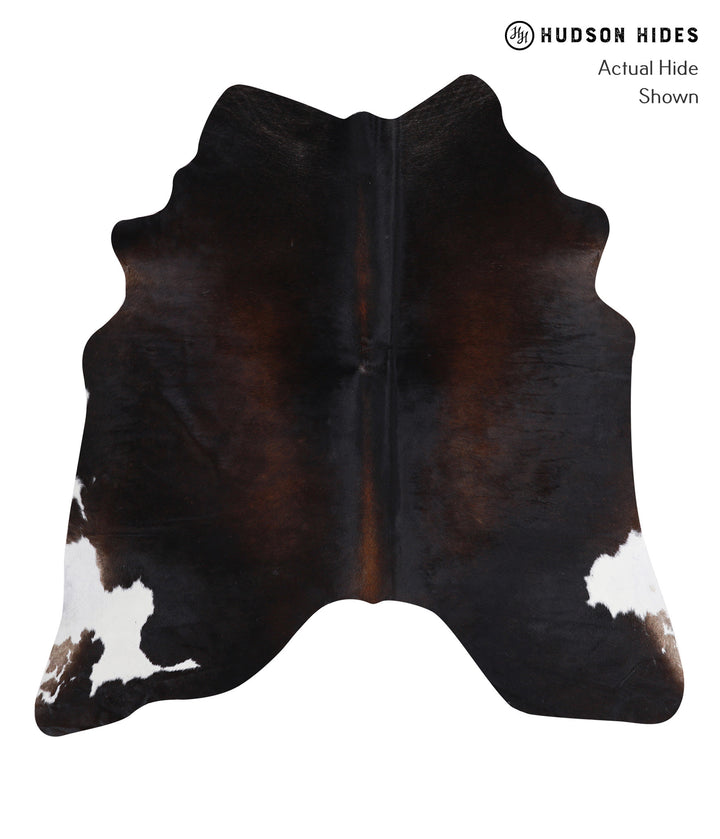 Chocolate and White Large Brazilian Cowhide Rug 6'4"H x 6'2"W #A5027 by Hudson Hides