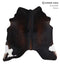 Chocolate and White Large Brazilian Cowhide Rug 6'4