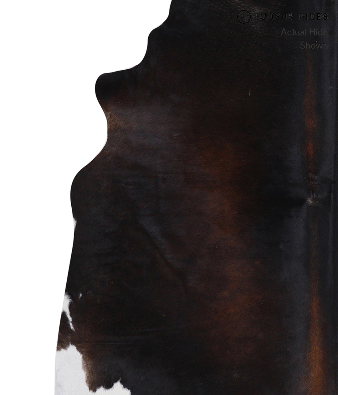 Chocolate and White Large Brazilian Cowhide Rug 6'4"H x 6'2"W #A5027 b