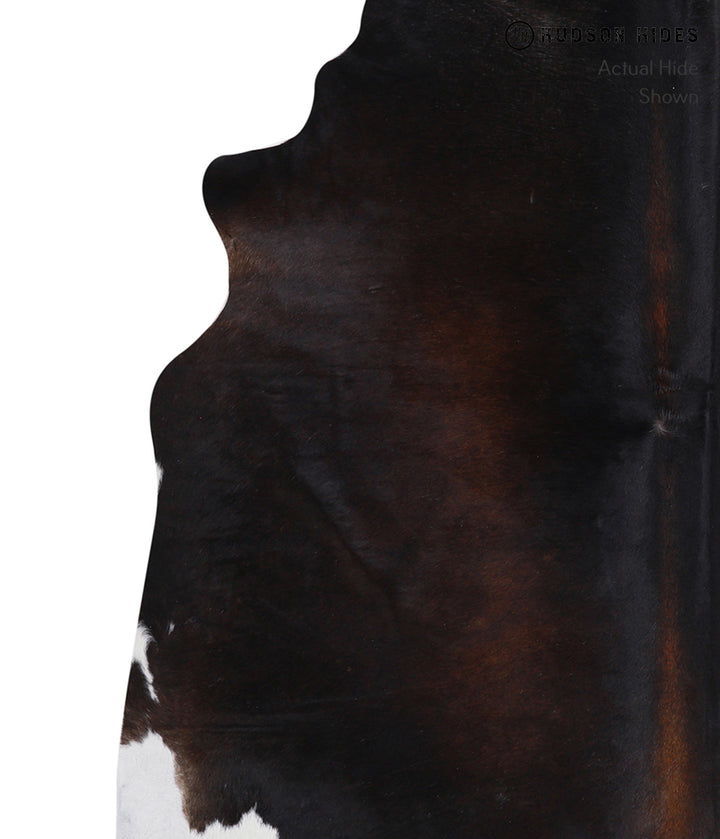 Chocolate and White Large Brazilian Cowhide Rug 6'4"H x 6'2"W #A5027 by Hudson Hides