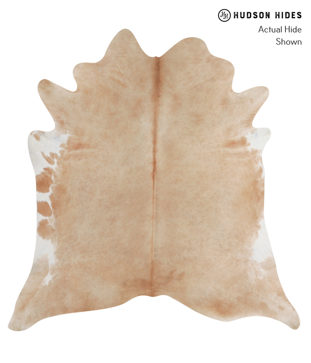 Beige X-Large Brazilian Cowhide Rug 7'1"H x 6'9"W #A5088 by Hudson Hid