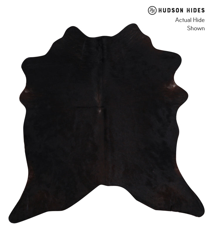 Solid Black X-Large Brazilian Cowhide Rug 6'7"H x 6'6"W #A5178 by Hudson Hides