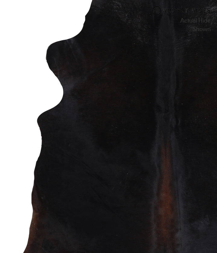 Solid Black X-Large Brazilian Cowhide Rug 6'11"H x 5'11"W #A5193 by Hudson Hides