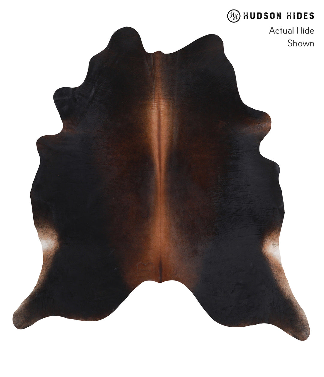 Chocolate X-Large Brazilian Cowhide Rug 7'0"H x 6'7"W #A5202 by Hudson