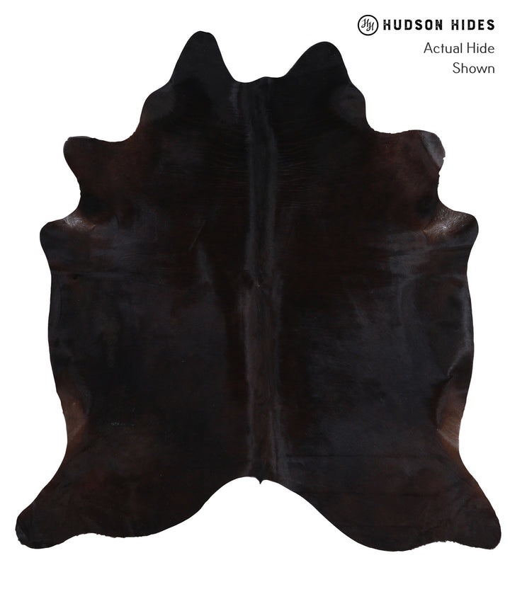 Solid Black X-Large Brazilian Cowhide Rug 6'11"H x 6'6"W #A5744 by Hudson Hides