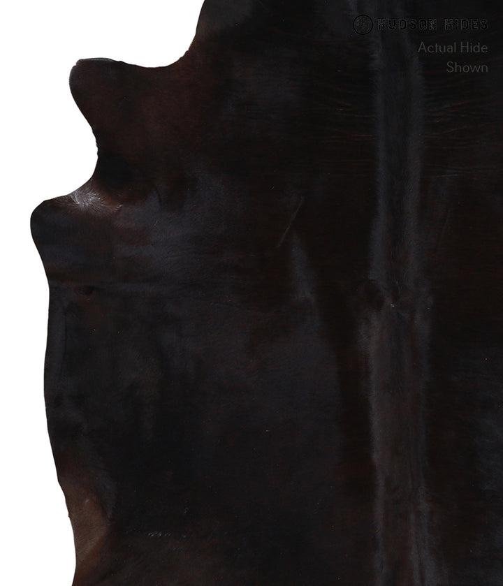 Solid Black X-Large Brazilian Cowhide Rug 6'11"H x 6'6"W #A5744 by Hudson Hides