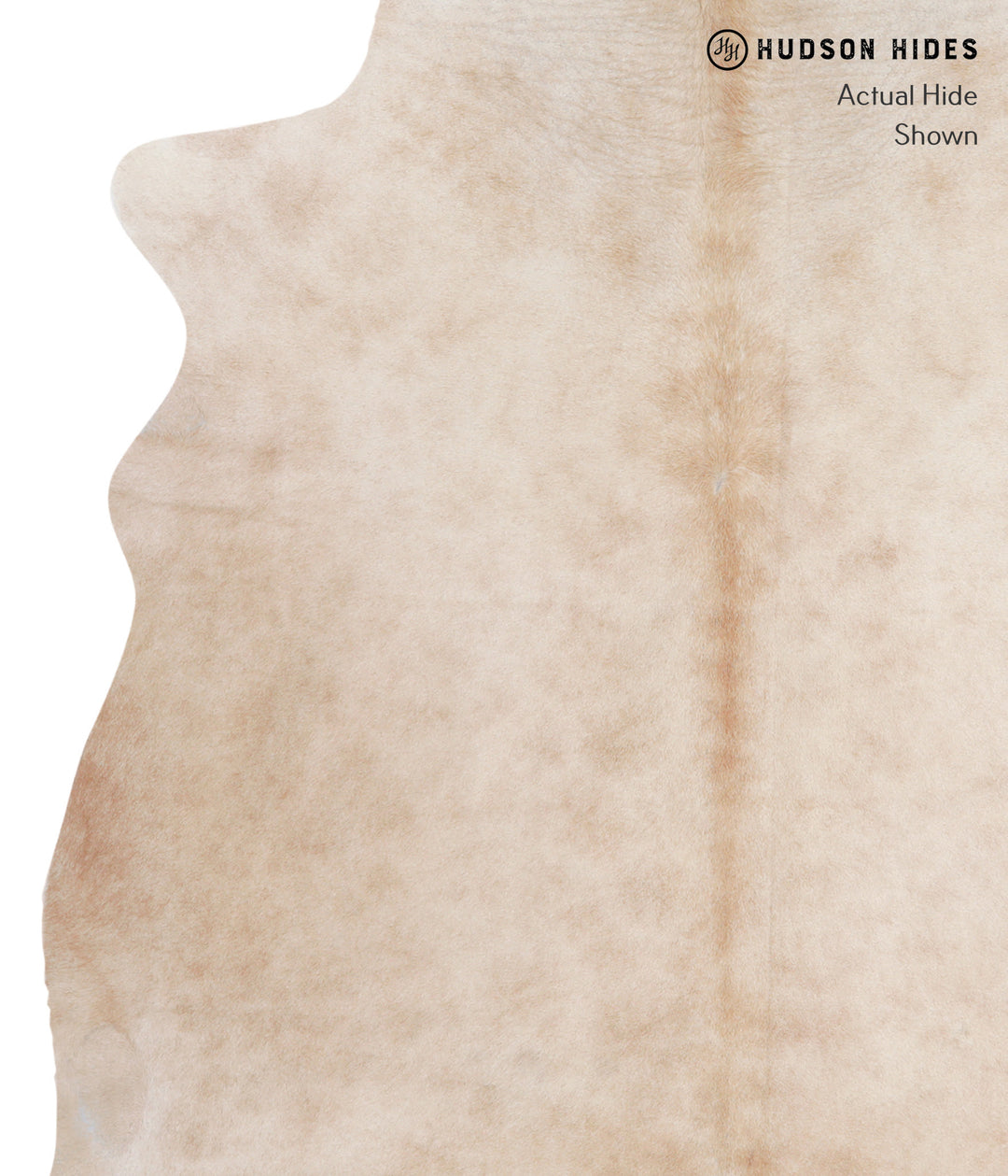 Beige XX-Large Brazilian Cowhide Rug 7'9"H x 6'9"W #A5758 by Hudson Hi