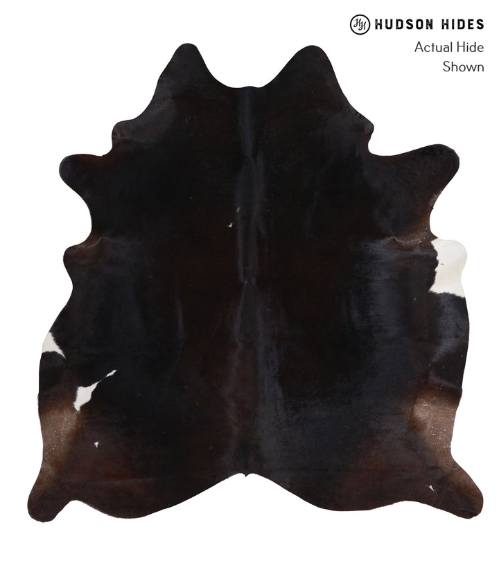 Solid Black X-Large Brazilian Cowhide Rug 6'10"H x 6'6"W #A5793 by Hudson Hides