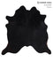 Solid Black X-Large Brazilian Cowhide Rug 6'4