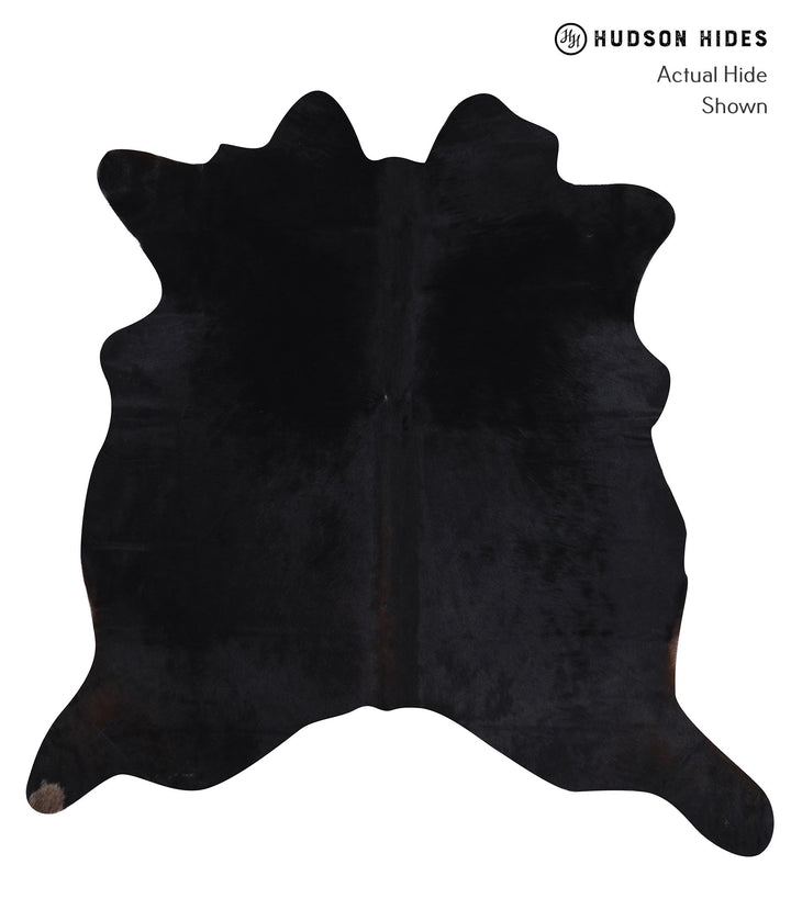 Solid Black X-Large Brazilian Cowhide Rug 6'8"H x 6'5"W #A6034 by Hudson Hides