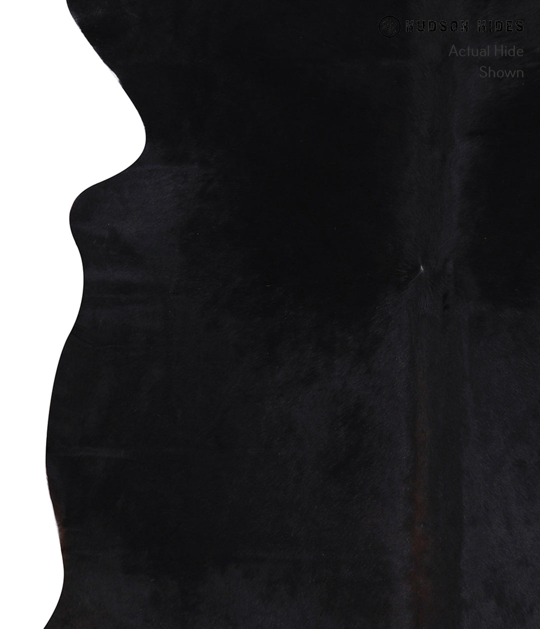 Solid Black X-Large Brazilian Cowhide Rug 6'8"H x 6'5"W #A6034 by Huds