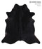 Solid Black X-Large Brazilian Cowhide Rug 6'10