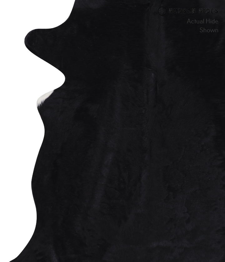 Solid Black X-Large Brazilian Cowhide Rug 7'0"H x 5'11"W #A6309 by Hudson Hides