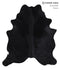 Solid Black X-Large Brazilian Cowhide Rug 7'1