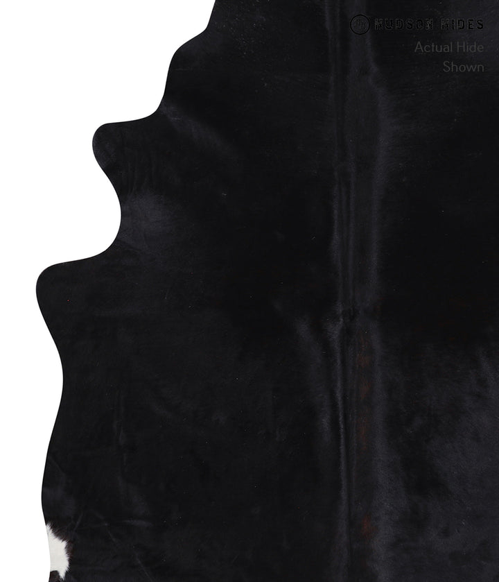 Solid Black X-Large Brazilian Cowhide Rug 7'1"H x 6'3"W #A6359 by Hudson Hides