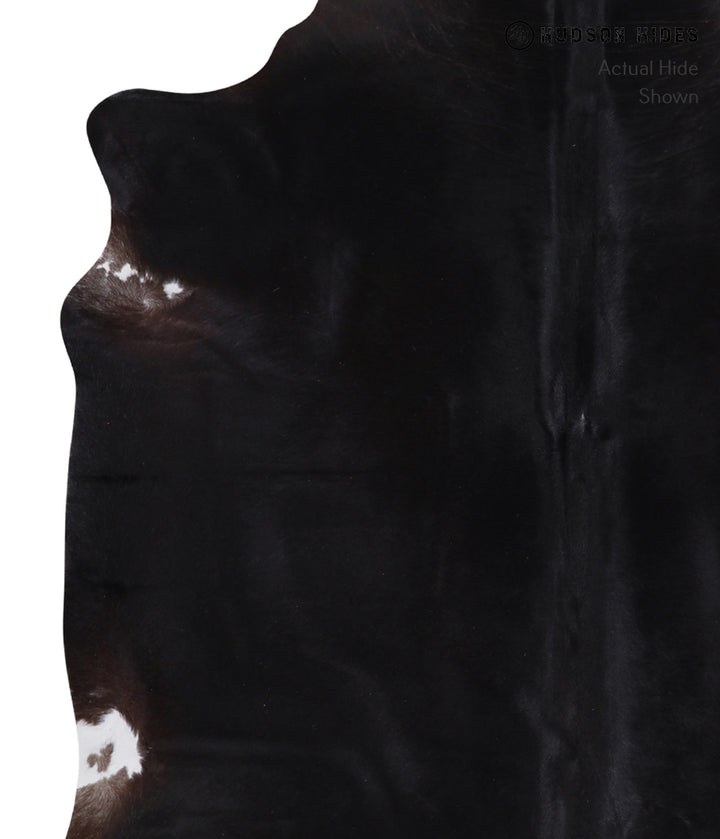Solid Black X-Large Brazilian Cowhide Rug 6'2"H x 6'8"W #A6372 by Hudson Hides