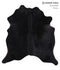 Solid Black X-Large Brazilian Cowhide Rug 6'6