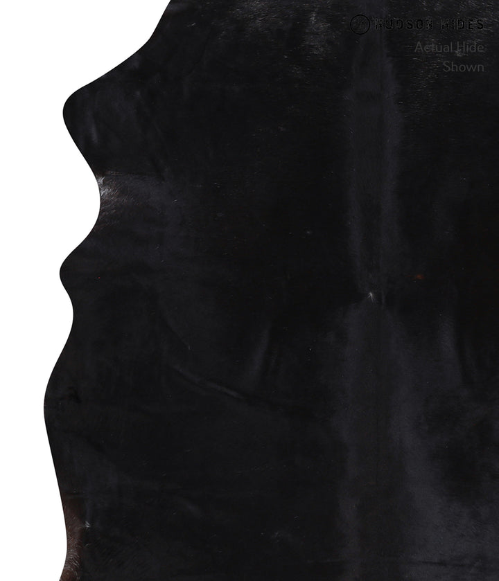 Solid Black X-Large Brazilian Cowhide Rug 6'6"H x 6'1"W #A6405 by Hudson Hides