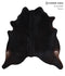 Solid Black X-Large Brazilian Cowhide Rug 6'7