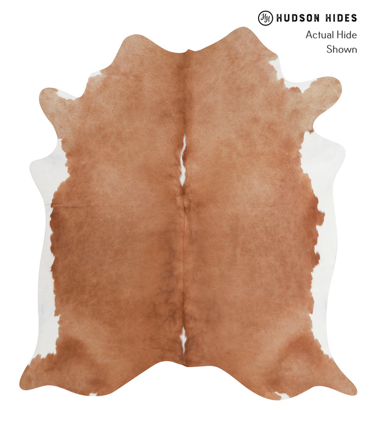 Brown and White Regular X-Large Brazilian Cowhide Rug 6'10"H x 6'2"W #A6806 by Hudson Hides