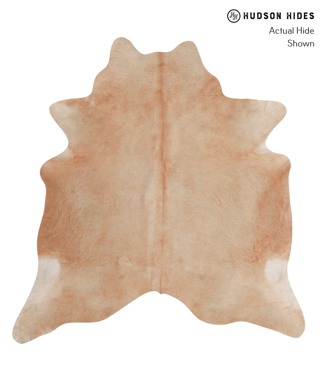 Beige XX-Large Brazilian Cowhide Rug 7'4"H x 7'1"W #A6909 by Hudson Hi