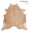 Beige XX-Large Brazilian Cowhide Rug 7'4