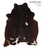 Chocolate and White Large Brazilian Cowhide Rug 6'7