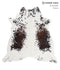 Chocolate and White X-Large Brazilian Cowhide Rug 6'10