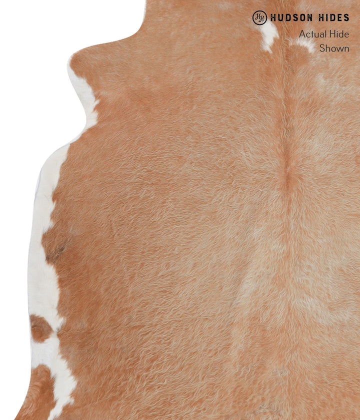Brown and White Regular X-Large Brazilian Cowhide Rug 6'6"H x 7'3"W #A7370 by Hudson Hides