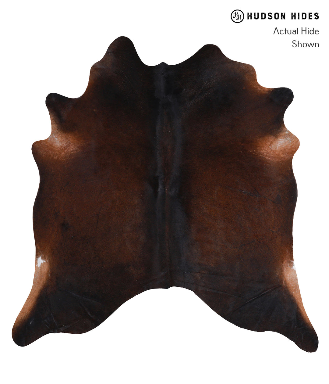 Chocolate X-Large Brazilian Cowhide Rug 6'8"H x 6'6"W #A7701 by Hudson
