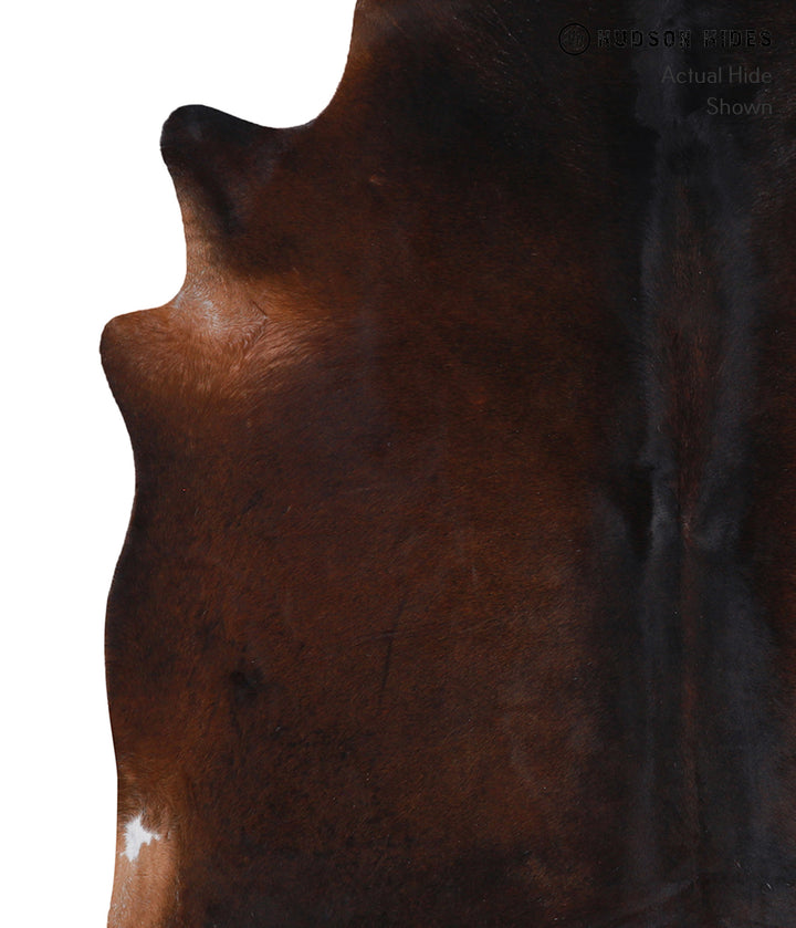 Chocolate X-Large Brazilian Cowhide Rug 6'8"H x 6'6"W #A7701 by Hudson Hides