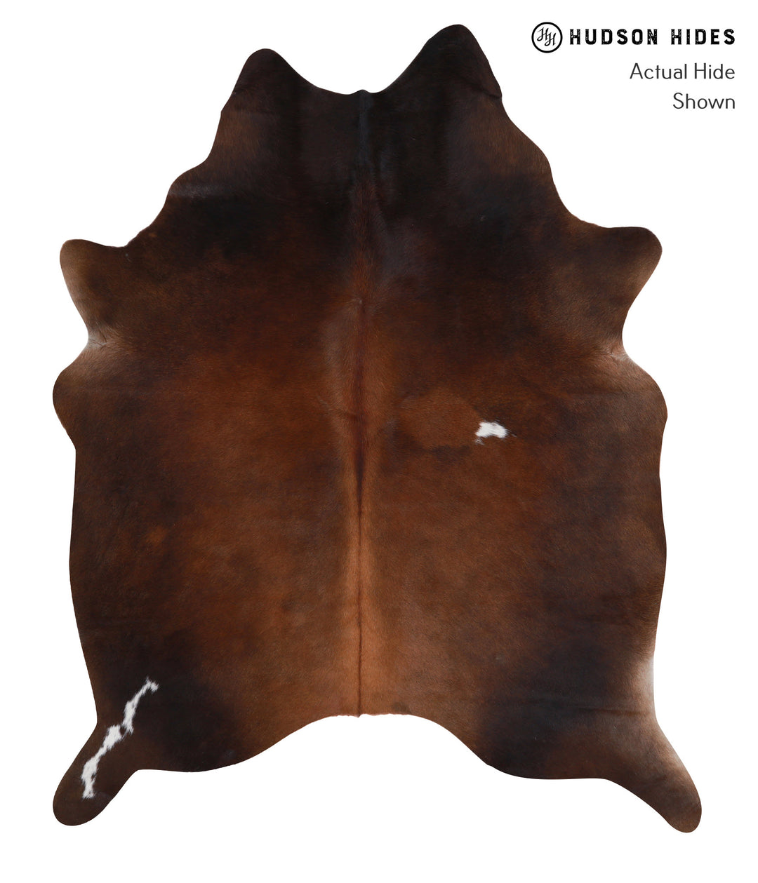 Chocolate Large Brazilian Cowhide Rug 6'9"H x 5'6"W #A7712 by Hudson H