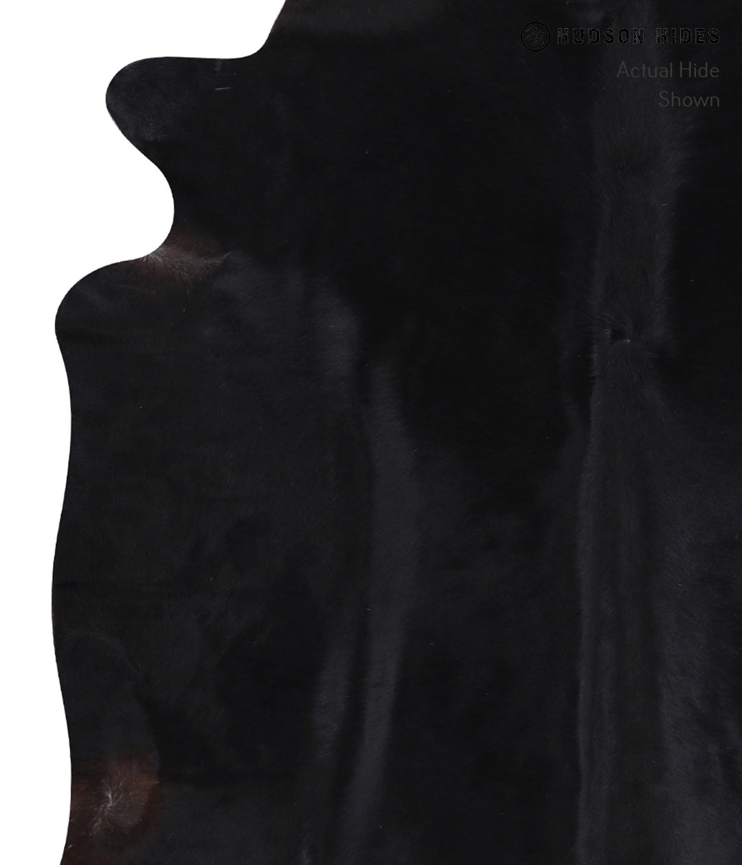 Solid Black X-Large Brazilian Cowhide Rug 6'2"H x 6'8"W #A7980 by Huds