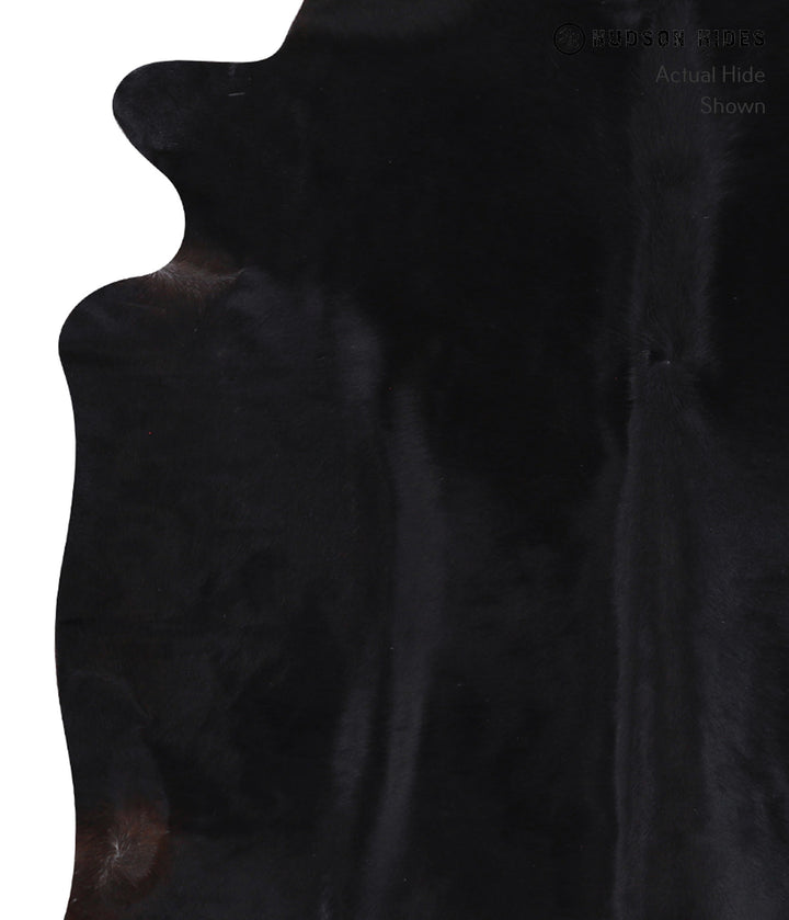 Solid Black X-Large Brazilian Cowhide Rug 6'2"H x 6'8"W #A7980 by Hudson Hides