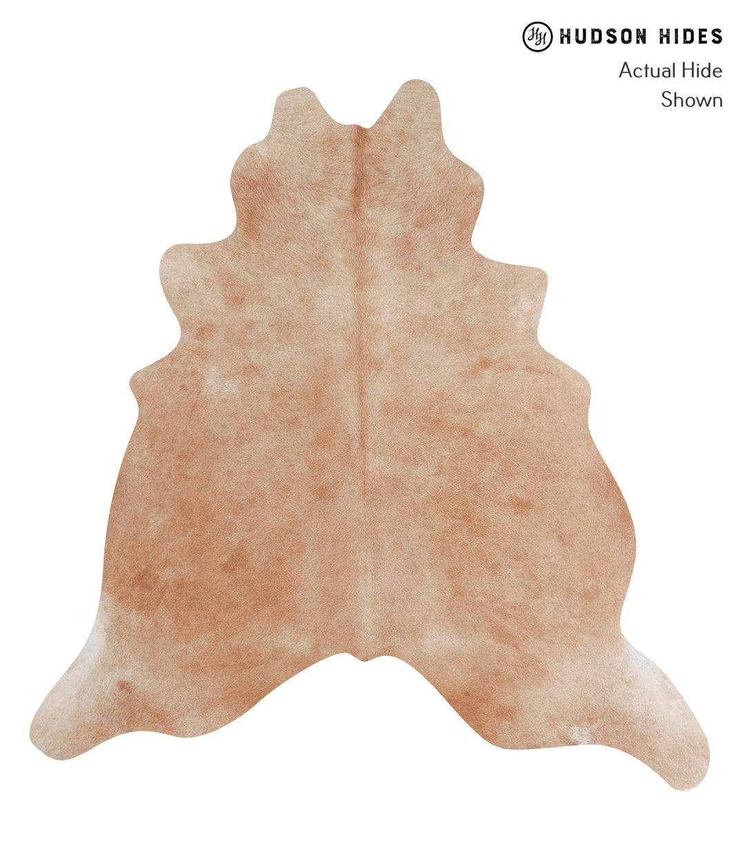 Beige X-Large Brazilian Cowhide Rug 6'6"H x 6'3"W #A8094 by Hudson Hid