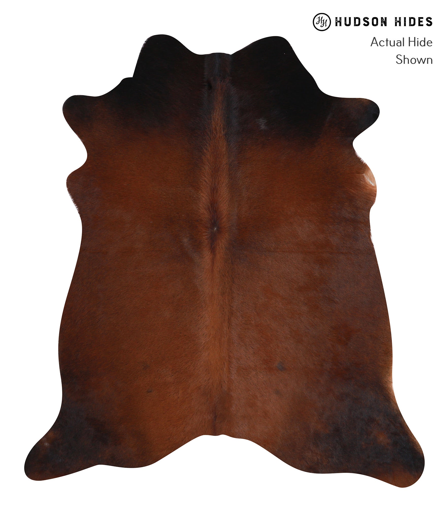 Brown with Red Large Brazilian Cowhide Rug 6'3"H x 5'8"W A8126 by Hud