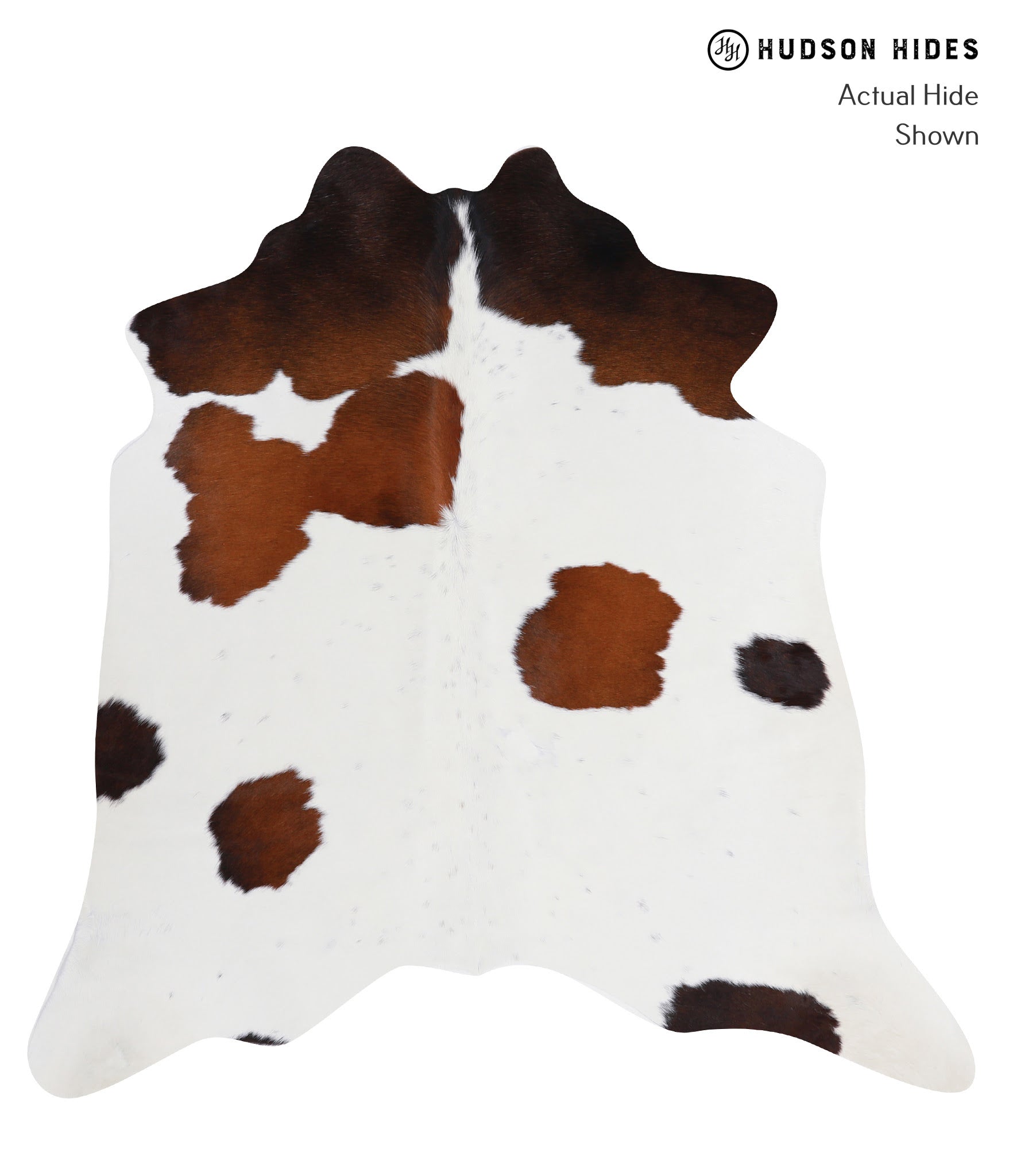 Chocolate and White Cowhide Rug #A8582