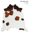 Chocolate and White Large Brazilian Cowhide Rug 5'11