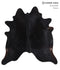 Solid Black X-Large Brazilian Cowhide Rug 6'11