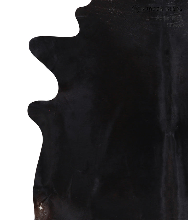 Solid Black X-Large Brazilian Cowhide Rug 6'11"H x 6'8"W #A8615 by Hudson Hides