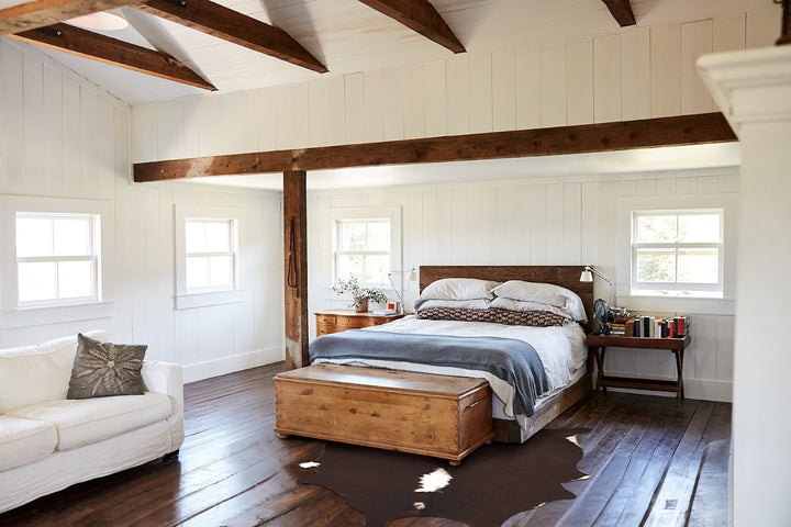 Brown and White Regular Large Brazilian Cowhide Rug 7'0"H x 5'6"W #B11209 by Hudson Hides