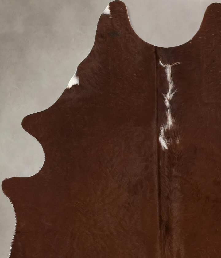 Brown and White Regular Medium Brazilian Cowhide Rug 5'7"H x 4'9"W #B11548 by Hudson Hides