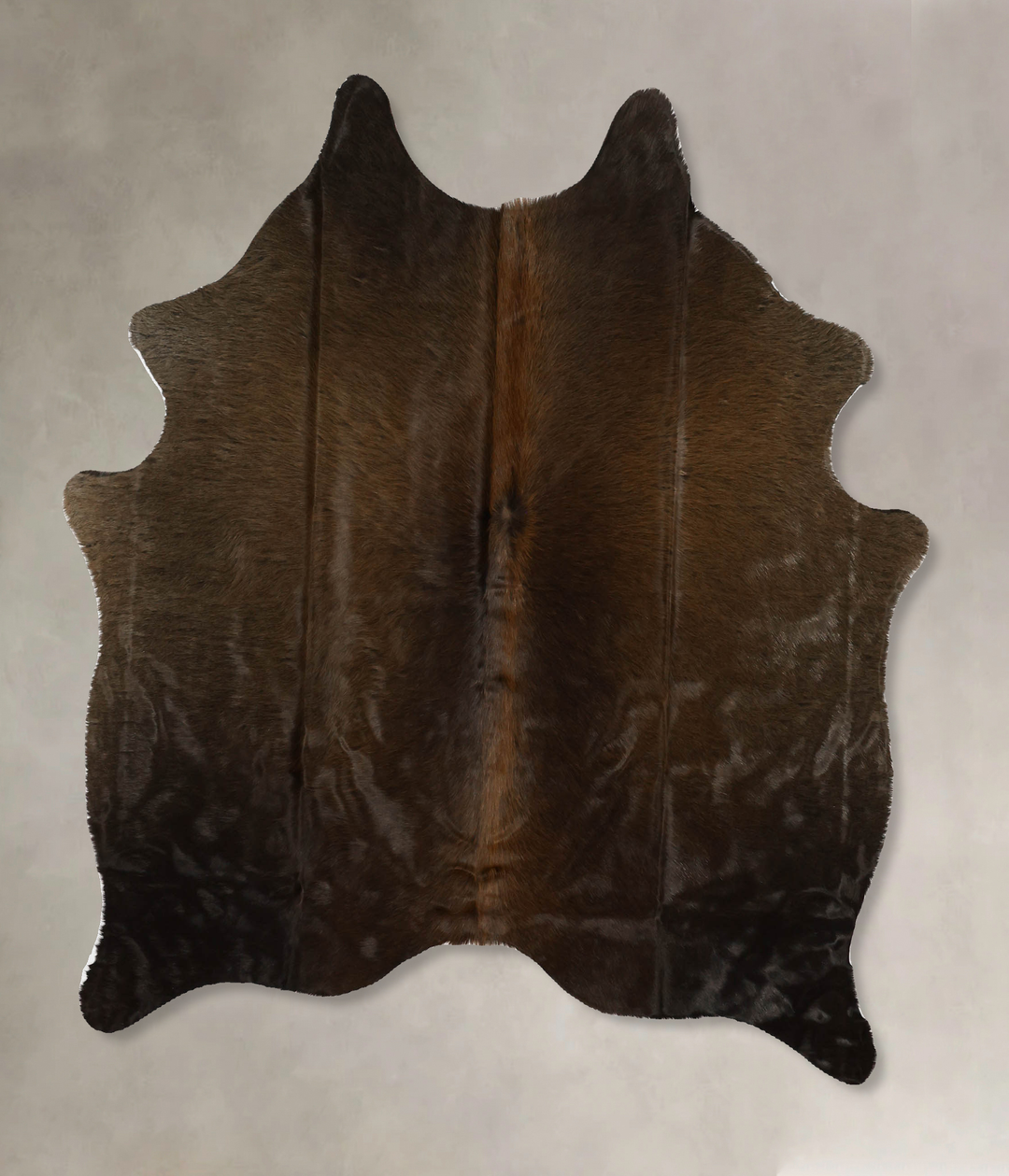 Chocolate Medium Brazilian Cowhide Rug 5'6"H x 5'0"W #B11675 by Hudson