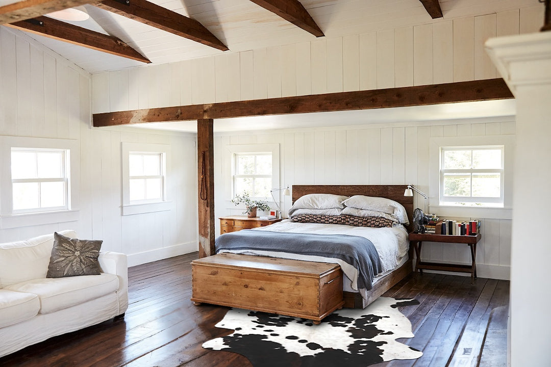 Tricolor X-Large European Cowhide Rug 7'3"H x 6'2"W #B11806 by Hudson