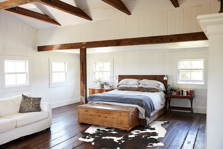 Tricolor X-Large European Cowhide Rug 7'4"H x 6'0"W #B11817 by Hudson Hides