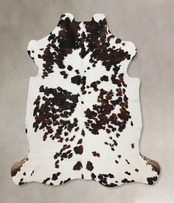 Tricolor X-Large European Cowhide Rug 7'2"H x 7'0"W #B11835 by Hudson Hides