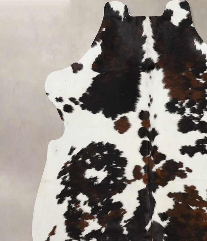 Tricolor X-Large European Cowhide Rug 7'2"H x 6'5"W #B11837 by Hudson Hides