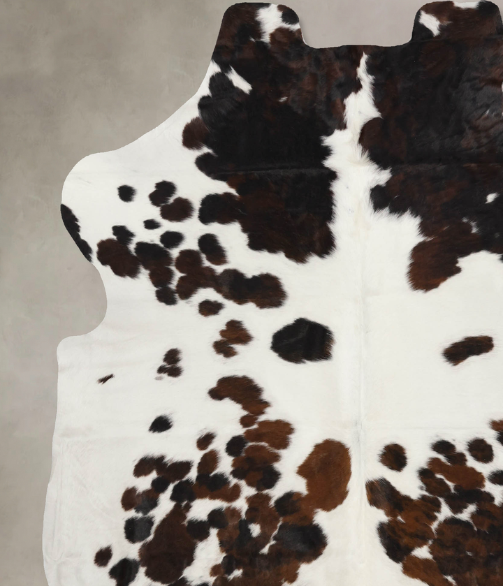 Tricolor X-Large European Cowhide Rug 7'6"H x 6'6"W #B11839 by Hudson Hides